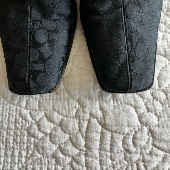 VTG Coach black fabric “C logo Mindy” ankle bootie - Picture 5 of 11